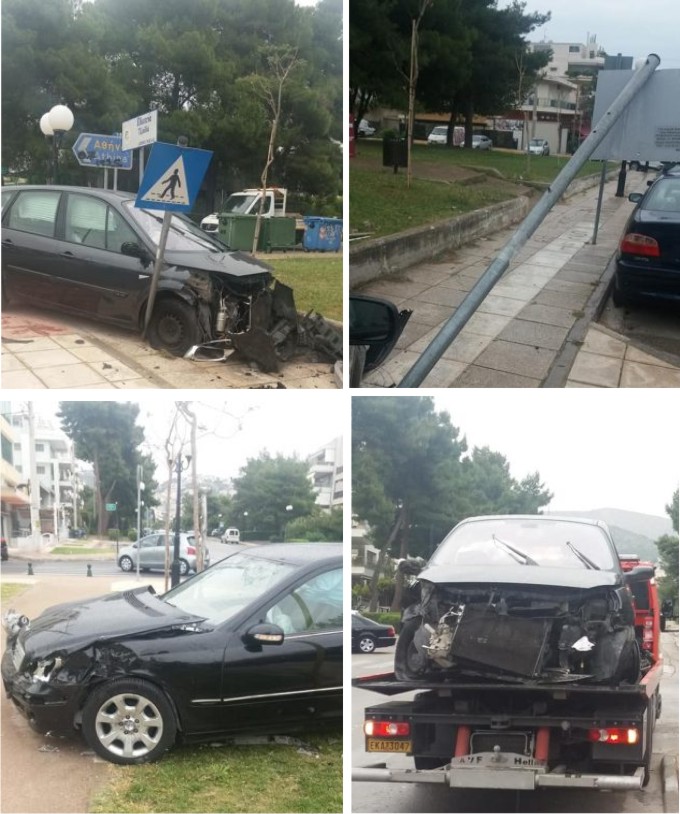 Βούλα: Μεγάλη σύγκρουση δύο οχημάτων troxeo voula